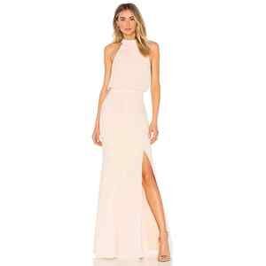 Likely NWT Women's Sleeveless Seam Slit Cameron Gown Dress Seashell Pink Size 00